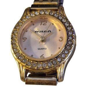 Ladies Milan Cocktail Watch Crystals on watch face new battery elegant party Y2K